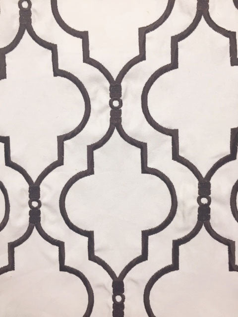 Upscale CL Fudge Embroidered Drapery Upholstery Fabric by P Kaufmann Fabrics