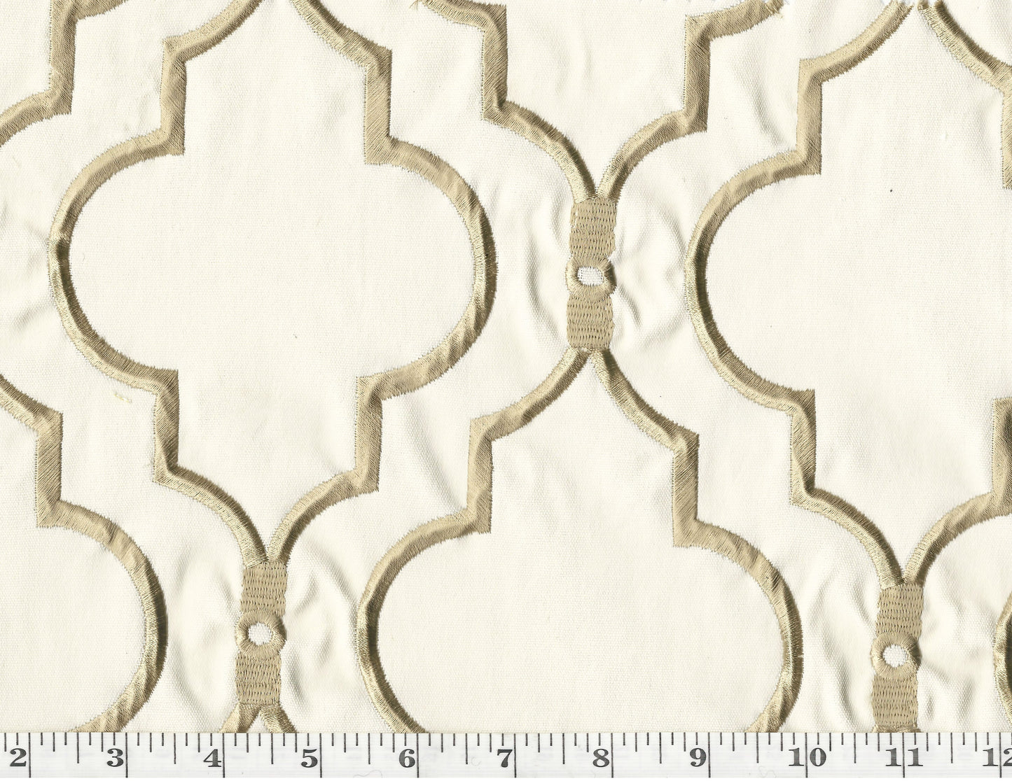 Upscale CL Tan Embroidered Drapery Upholstery Fabric by P Kaufmann Fabrics
